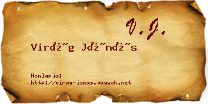 Virág Jónás névjegykártya