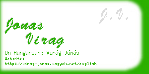 jonas virag business card